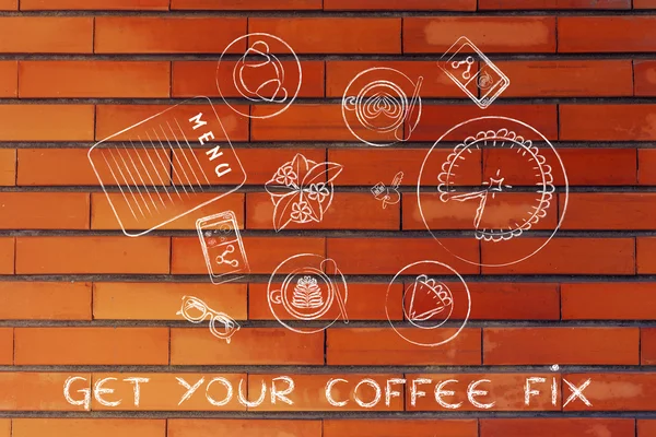 Concepto de obtener su solución de café — Foto de Stock