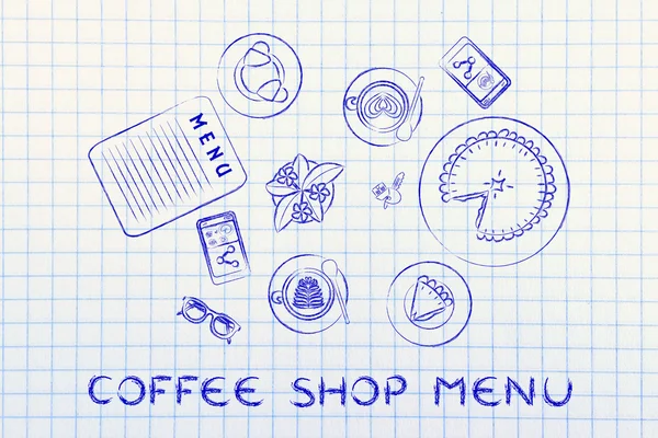 Concepto de menú cafetería — Foto de Stock