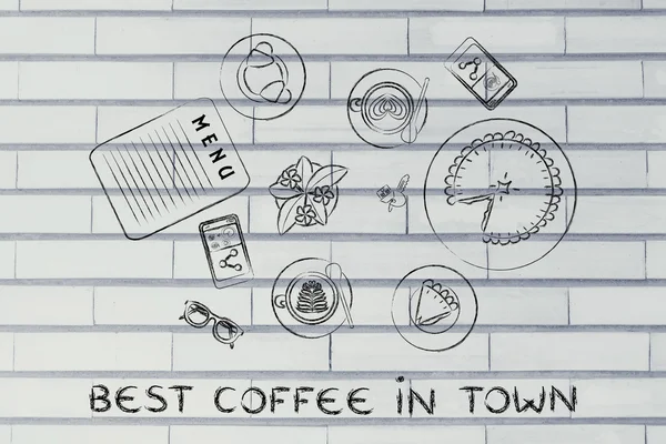 Begreppet bästa kaffet i stan — Stockfoto
