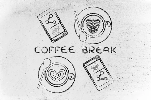 कॉफी ब्रेक की अवधारणा — स्टॉक फ़ोटो, इमेज
