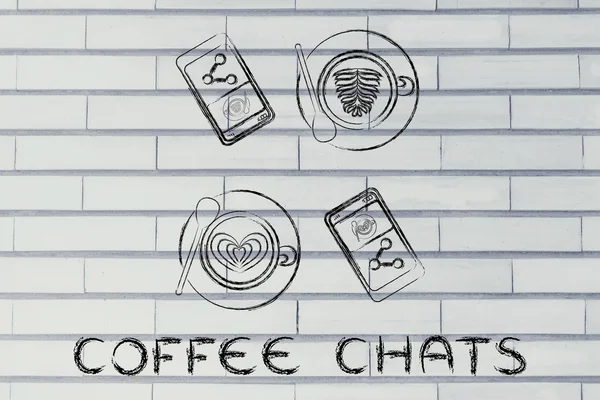 Concepto de los chats de café — Foto de Stock