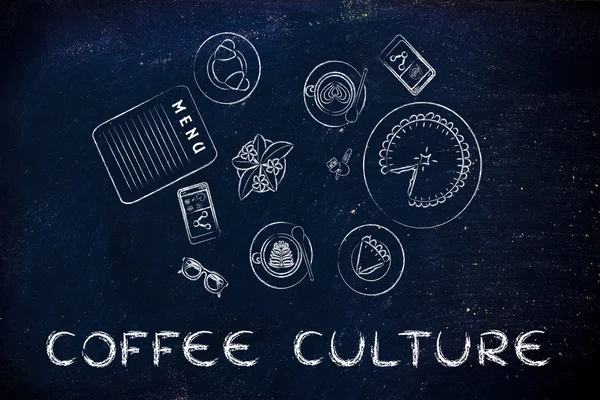 Concept of coffee culture — Stock Photo, Image