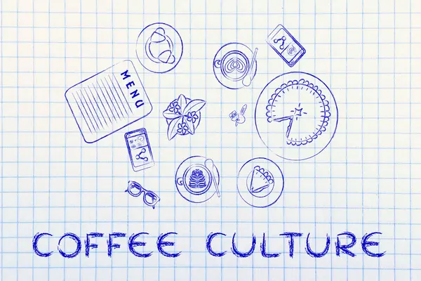 咖啡文化的概念 — 图库照片