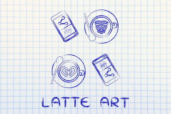 Concepto de arte latte —  Fotos de Stock