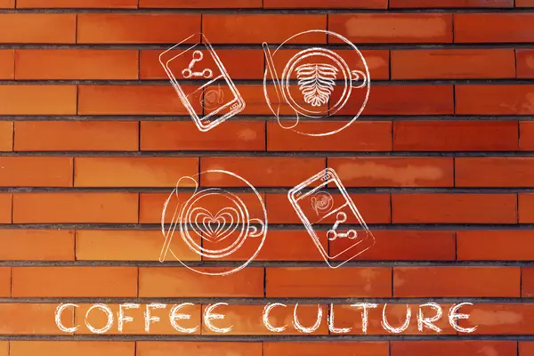 Concepto de la cultura del café — Foto de Stock