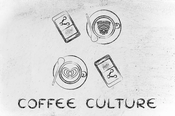 Concept of coffee culture — Stock Photo, Image