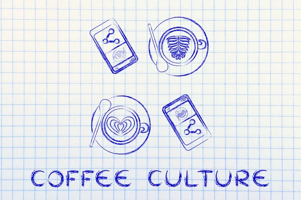 Concept of coffee culture — Stock Photo, Image