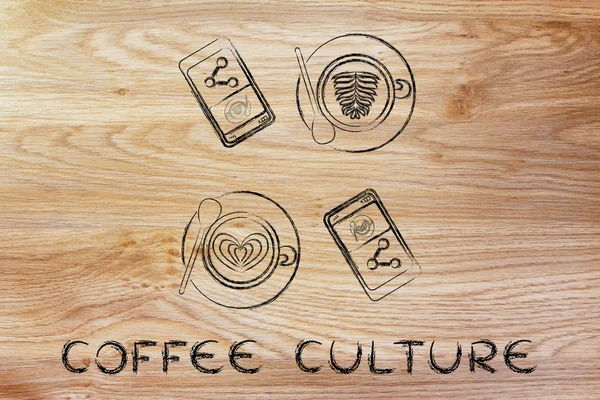 Concetto di cultura del caffè — Foto Stock