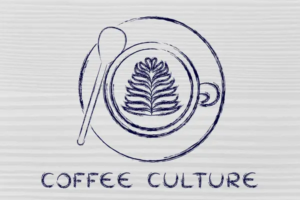 Концепція кавової культури — стокове фото