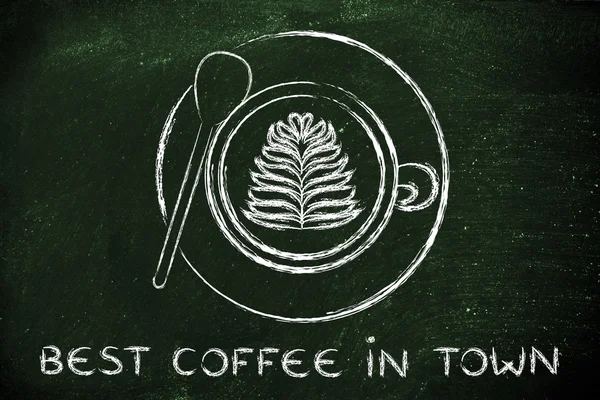 Concept van de beste koffie in de stad — Stockfoto