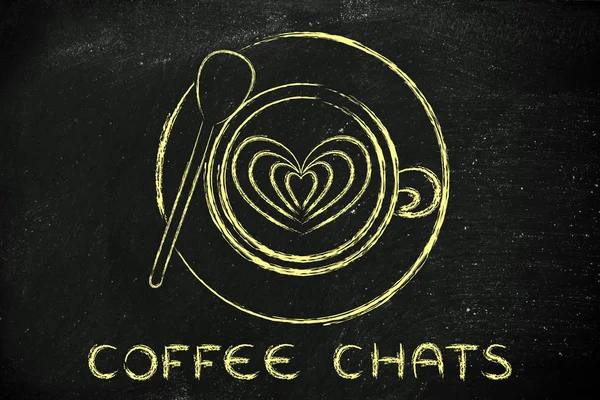 Concept of Coffee Chats — Stock Photo, Image