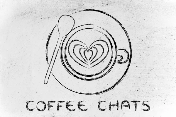 Concepto de los chats de café —  Fotos de Stock