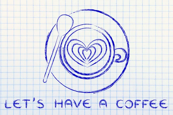 Facciamo un'illustrazione del caffè — Foto Stock