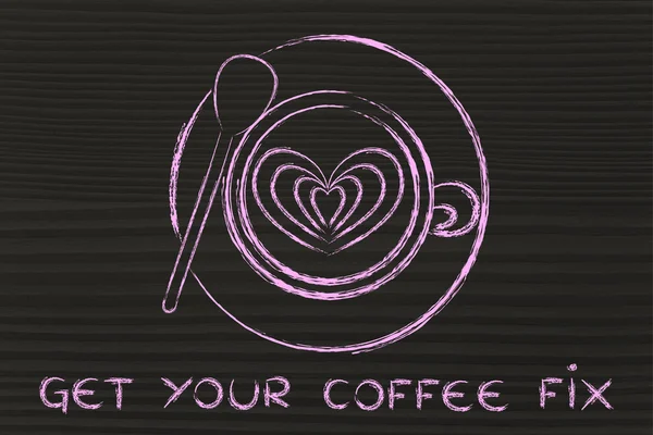 Концепція виправити вашу каву — стокове фото