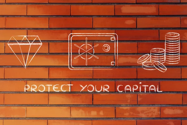 Concept of protect your capital — Stock Photo, Image