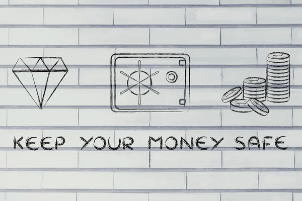 Concept of keep your money safe — Stock Photo, Image