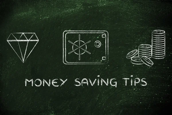 Concept of Money saving tips — Stock Photo, Image