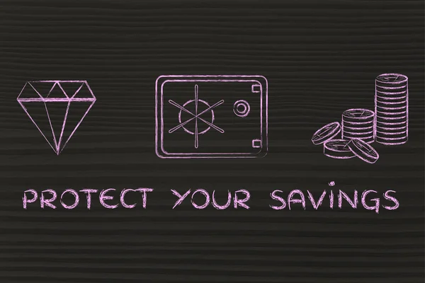 Concetto di proteggere i vostri risparmi — Foto Stock