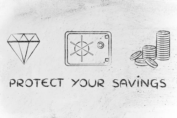 Concepto de proteger sus ahorros — Foto de Stock