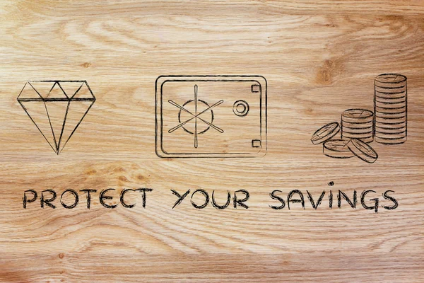 Concept of protect your savings — Stock Photo, Image