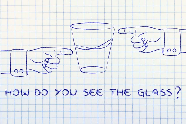 Jak widać na ilustracji szkła — Zdjęcie stockowe