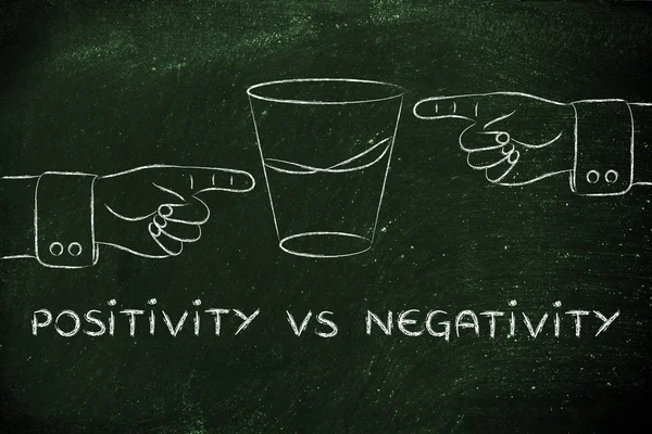 Ilustracja negatywności vs pozytywności — Zdjęcie stockowe