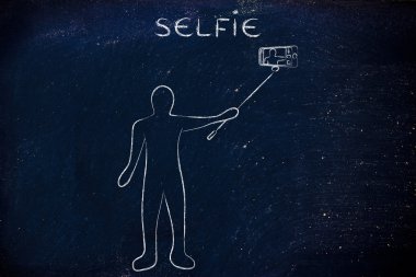 kişi bir çubuğa smartphone ile fotoğraf çekme