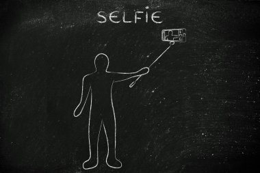 kişi bir çubuğa smartphone ile fotoğraf çekme