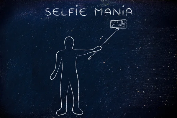 Conceito de mania selfie — Fotografia de Stock
