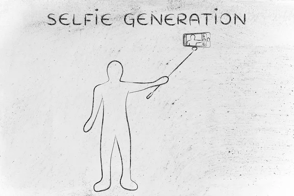 Concepto de generación de selfie —  Fotos de Stock