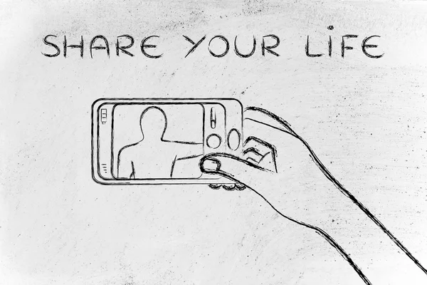 Concepto de compartir tu vida — Foto de Stock