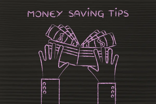 お金を節約のヒントの概念 — ストック写真