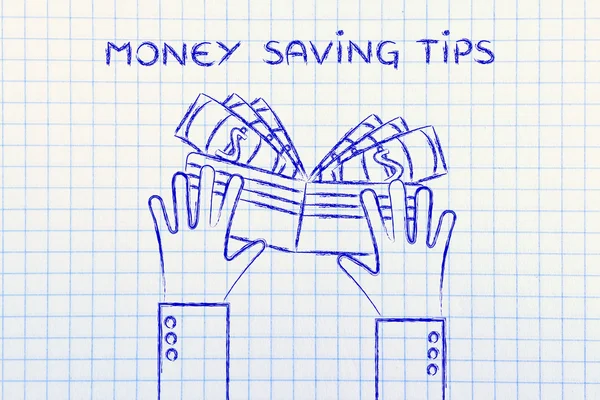 concept of money saving tips