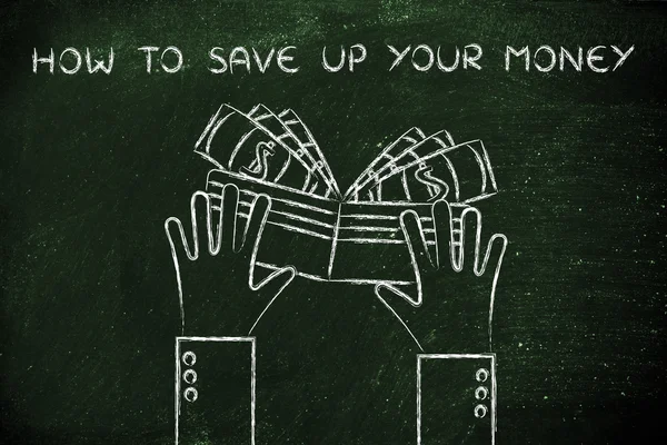 Concepto de cómo ahorrar su dinero —  Fotos de Stock