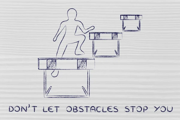 Concept of not letting obstacles stop you — Stock Photo, Image