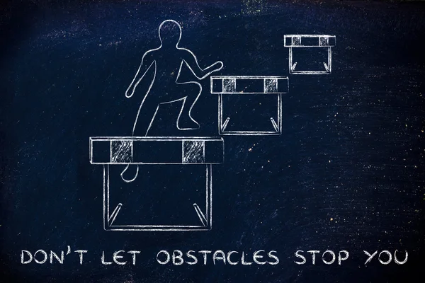 Concept de ne pas laisser les obstacles vous arrêter — Photo