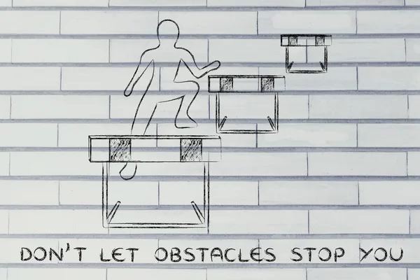 Concepto de no dejar que los obstáculos te detengan —  Fotos de Stock