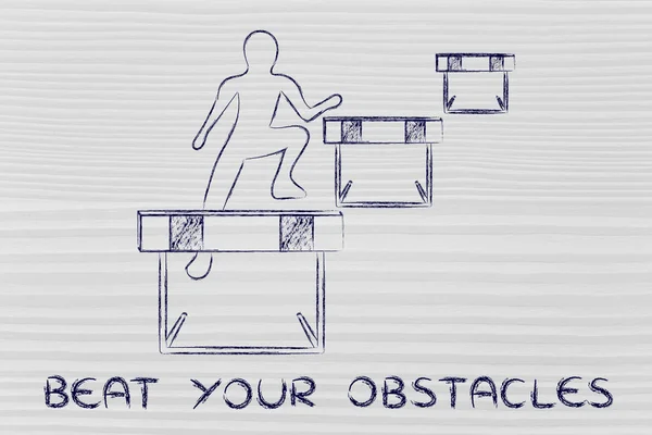 Concept of beating your obstacles — Stock Photo, Image