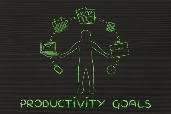 Concept of productivity goals — Stock Photo, Image