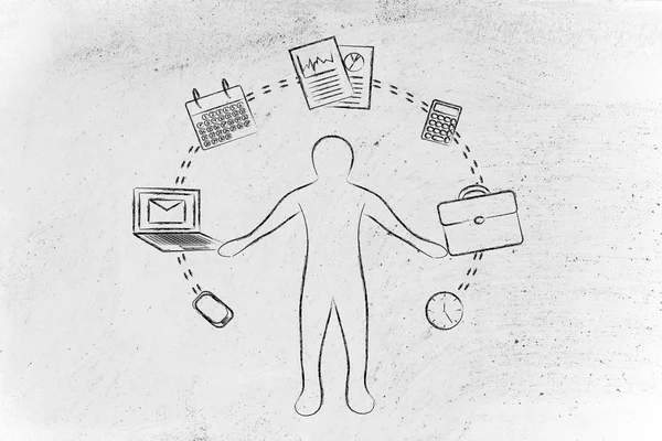 Concepto de multitarea y eficiencia —  Fotos de Stock