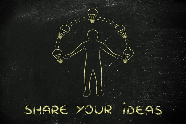 Concept of share your ideas — Stock Photo, Image