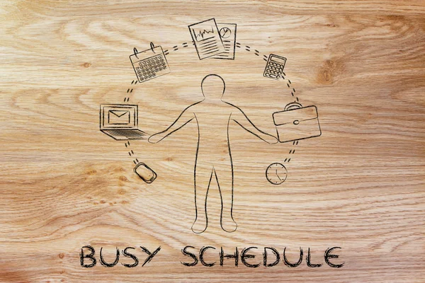 Busy schedule concept — Stock Photo, Image