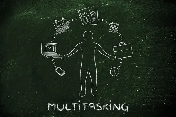Ilustración de concepto multitarea — Foto de Stock