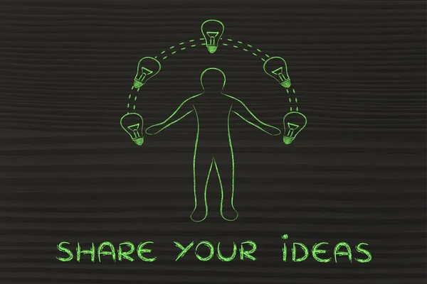 Concept of share your ideas — Stock Photo, Image