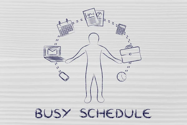 Busy schedule concept — Stock Photo, Image