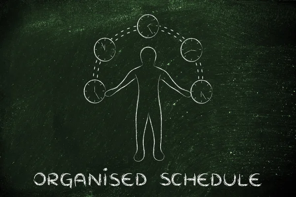 Konzept eines organisierten Zeitplans — Stockfoto