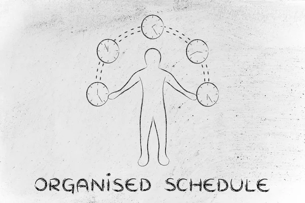 Organize bir zamanlama kavramı — Stok fotoğraf