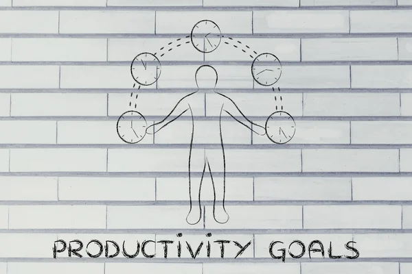 Concept of productivity goals — Stock Photo, Image