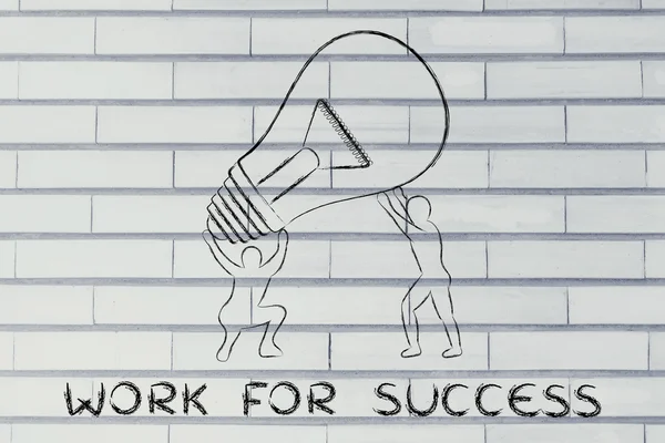 Concepto de trabajar por el éxito — Foto de Stock