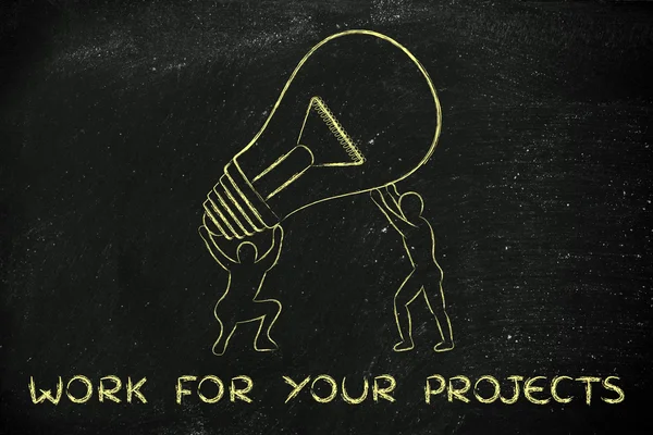 Concept of working for your projects — Stock Photo, Image